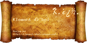Klement Ábel névjegykártya